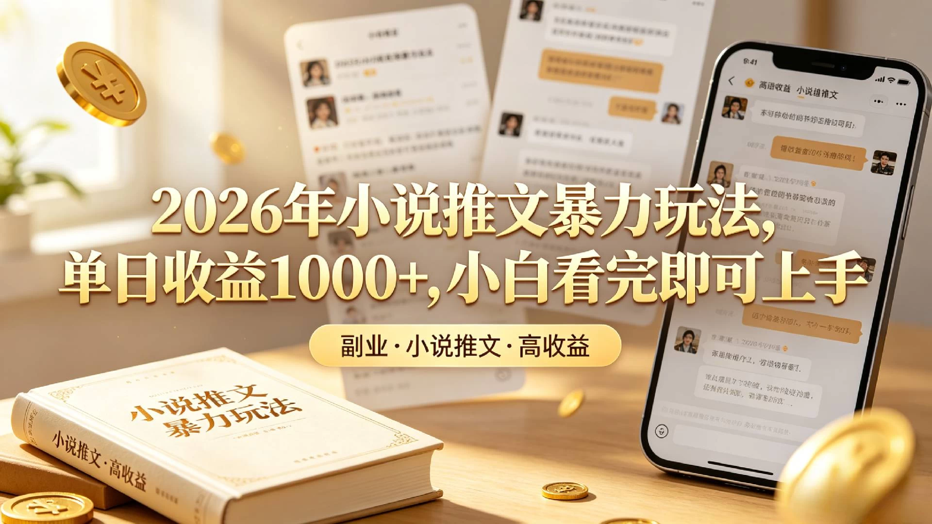 2026年小说推文暴力玩法，单日收益1000+，小白看完即可上手 第1张