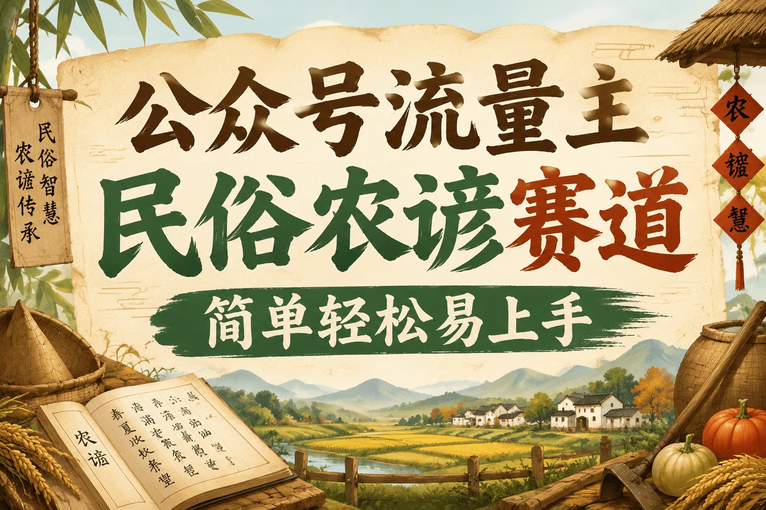 公众号流量主民俗农谚赛道,靠老祖宗留下的农谚写预测,选题不愁,结构固定,小白好上手! 第1张 公众号流量主民俗农谚赛道,靠老祖宗留下的农谚写预测,选题不愁,结构固定,小白好上手! 第1张