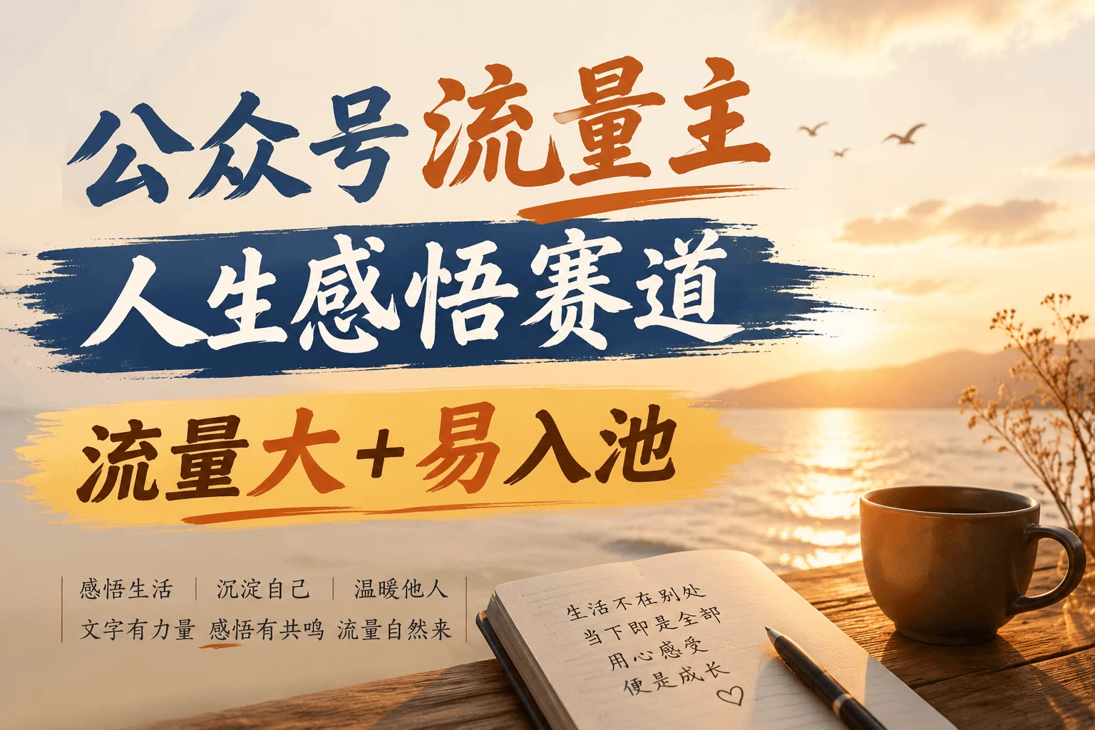 公众号流量主人生感悟赛道，起号快+高流量，单日阅读10w+！ 第1张